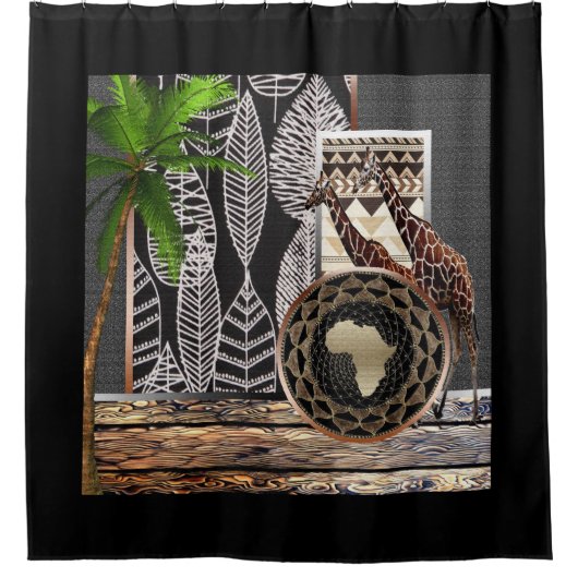 afrozentrisch duschvorhang (Vorderseite)