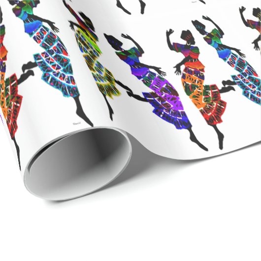 afrozentrisch geschenkpapier (Rolleneckpunkt)