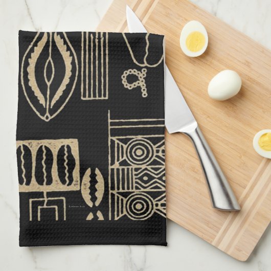 afrozentrisch geschirrtuch (Viertel Falte)