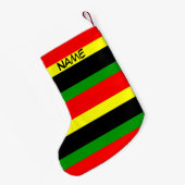 afrozentrisch gestreift kleiner weihnachtsstrumpf (Rückseite (Hängend))