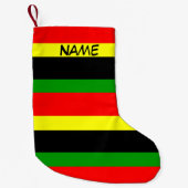 afrozentrisch gestreift kleiner weihnachtsstrumpf (Vorderseite)