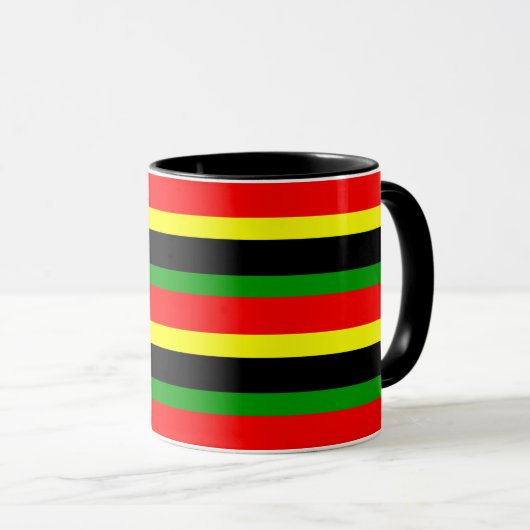 afrozentrisch gestreift tasse (VorderseiteRechts)