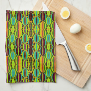 Afrozentrische geometrische Kaurischnecken Geschirrtuch