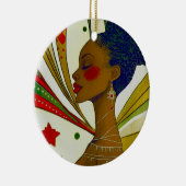 Afrozentrische Keramik Keramik Ornament (Rechts)