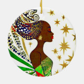 Afrozentrische Keramik Keramik Ornament (Hinten)