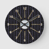 Afrozentrische Mudclow-Wandklemme Runde Wanduhr (Vorderseite)