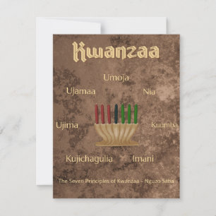 Afrozentrische Panafrikanische Kwanzaa-Party Feiertagskarte