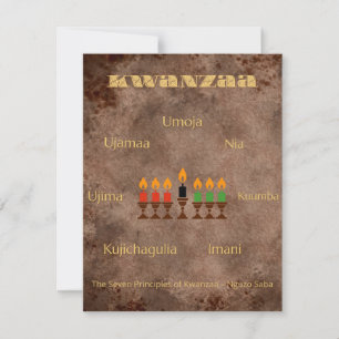 Afrozentrische Panafrikanische Kwanzaa-Party Feiertagskarte