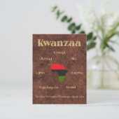 Afrozentrische panafrikanische Kwanzaa-Party Feiertagskarte (Stehend Vorderseite)