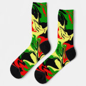 Afrozentrische Schwünge Socken (Linkes Detail)