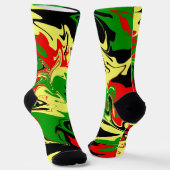 Afrozentrische Schwünge Socken (Gewinkelt)