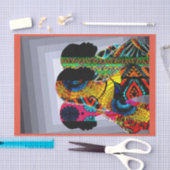 Afrozentrische Silhouette Kunst Seidenpapier (Handwerk)