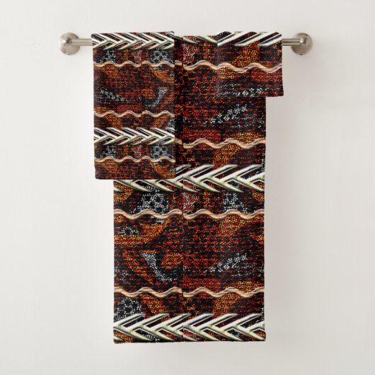 Afrozentrische Stammbänke Badhandtuch Set (Insitu)