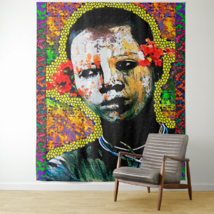 Afrozentrische Stämme Religiös Wandteppich