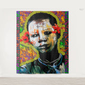 Afrozentrische Stämme Religiös Wandteppich (Vorderseite)