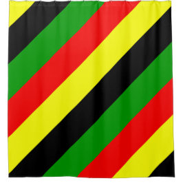 Afrozentrische Streifen Duschvorhang