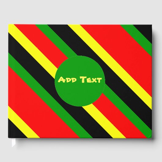 Afrozentrische Streifen Gästebuch (Vorderseite)