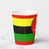 Afrozentrische Streifen Pappbecher (Rechts)