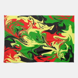 Afrozentrische Wirbel Geschirrtuch