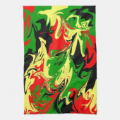 Afrozentrische Wirbel Geschirrtuch (Vertikal)