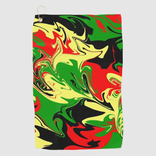 Afrozentrische Wirbel Golfhandtuch (Vorderseite)