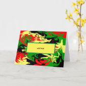 Afrozentrische Wirbel Karte (Gelbe Blume)