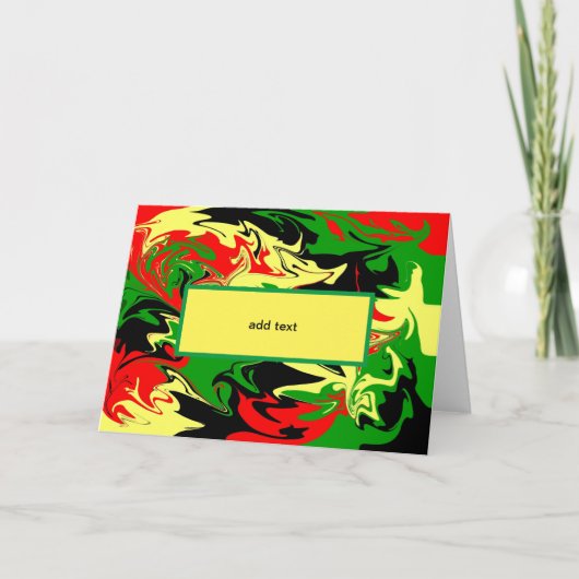 Afrozentrische Wirbel Karte (Vorderseite)