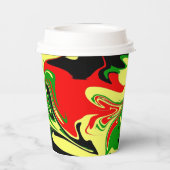 Afrozentrische Wirbel Pappbecher (Rückseite)