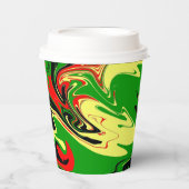 Afrozentrische Wirbel Pappbecher (Vorderseite)