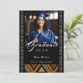 Afrozentrischer Abschluss Einladung (Stehend Vorderseite)