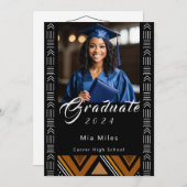 Afrozentrischer Abschluss Einladung (Vorne/Hinten)