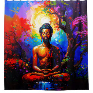 Afrozentrischer Buddhacore 001 Duschvorhang