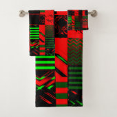 Afrozentrischer geometrischer Druck  Badhandtuch Set (Insitu)