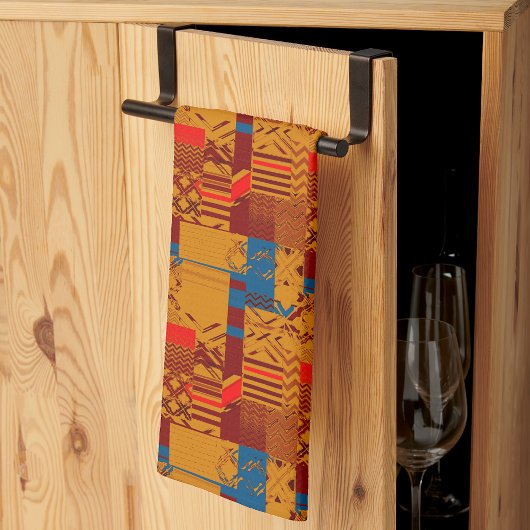 Afrozentrischer geometrischer Druck Geschirrtuch