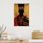 Afrozentrischer Kunstdruck Faceless Man Silhouette Poster (Küche)