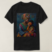 "Afrozentrischer Mutter und Kind-T - Shirt - Afrik (Design vorne)