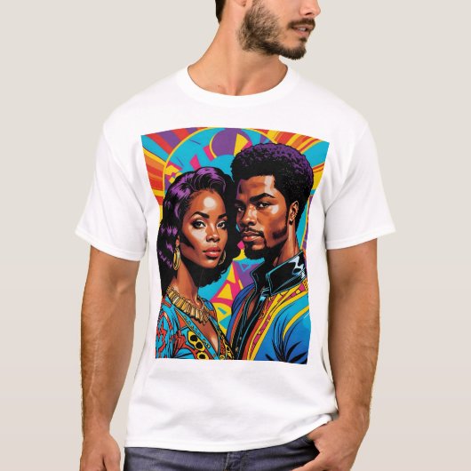 Afrozentrischer Power Farbenfrohe Kunst, Dichtung T-Shirt (Vorderseite)