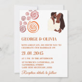 Afrozentrisches abstraktes Muster Afrikanische Hoc Einladung (Vorderseite)