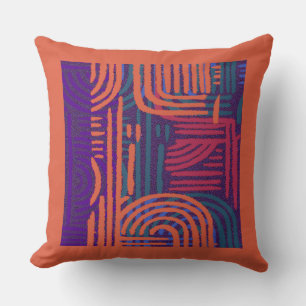 Afrozentrisches geometrisches grafisches Motiv Kissen