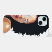 Afrozentrisches iPhone 15 Fall Hülle (Rückseite (Horizontal))