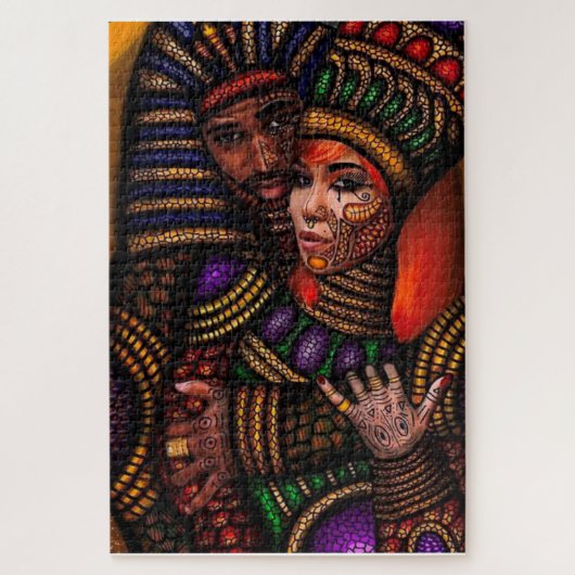 Afrozentrisches King and Queen Puzzle (Vertikal)