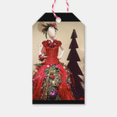 Afrozentrisches Kleid Form Mannequin Weihnachtsbau Geschenkanhänger (Vorderseite)