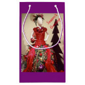 Afrozentrisches Kleid Form Mannequin Weihnachtsbau Kleine Geschenktüte (Rückseite)