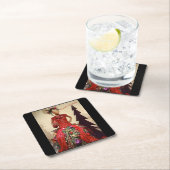 Afrozentrisches Kleid Form Mannequin Weihnachtsbau Rechteckiger Pappuntersetzer (Vor Ort)