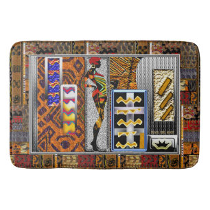 Afrozentrisches Motiv-Muster Badematte