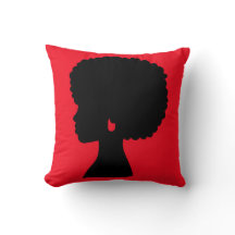 Afrozentrisches rotes Wurfkissen