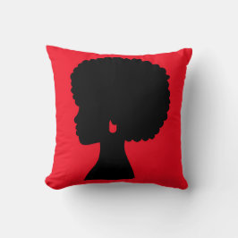 Afrozentrisches rotes Wurfkissen Kissen