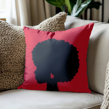 Afrozentrisches rotes Wurfkissen