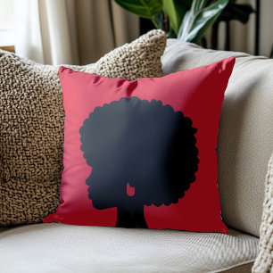 Afrozentrisches rotes Wurfkissen Kissen