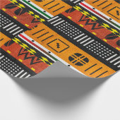 Afrozentrisches Stammmotif Geschenkpapier (Ecke)